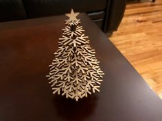 Laser Cut Flat-Pack Holiday Tree For Glowforge