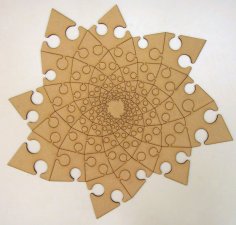 Fibonacci Spiral Jigsaw Puzzle dxf File