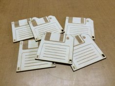 Posavasos de disquete grabados con láser