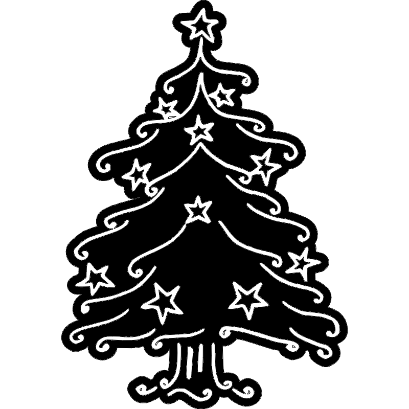 Рождественская елка dxf-файл
