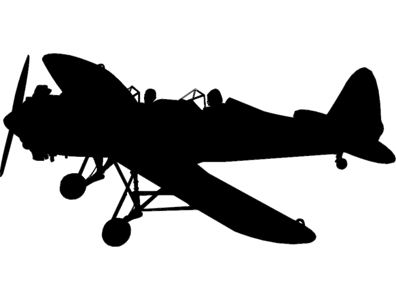 Archivo dxf vectorial de avión