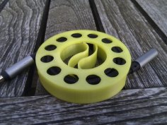 Yin Yang Cable Spool With Detachable Lid 3D Printer Model