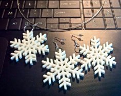 Snowflake Pendant And Earrings 3D Printer Model