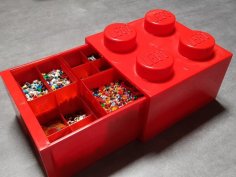 Stacking Boxes For LEGO Desk Drawer 4 Knobs Storage Box 3D Printer Model