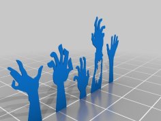 Spooky Hands 3D Printer Model