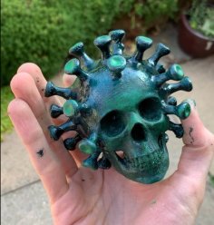 Coronavirus Skull 3D Printer Model