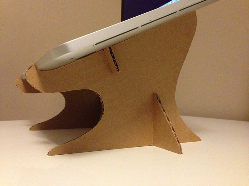 Laser Cut Cardboard Laptop Stand V2 SVG File