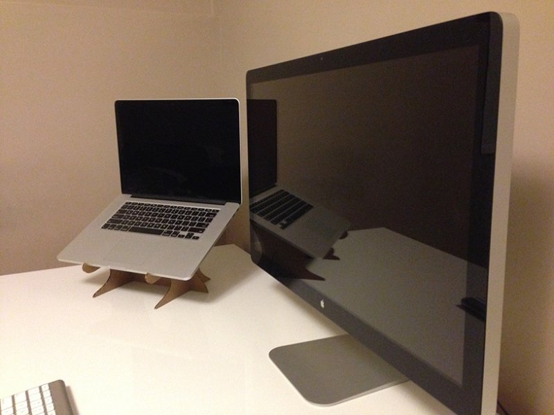 Laser Cut Cardboard Laptop Stand V2 SVG File