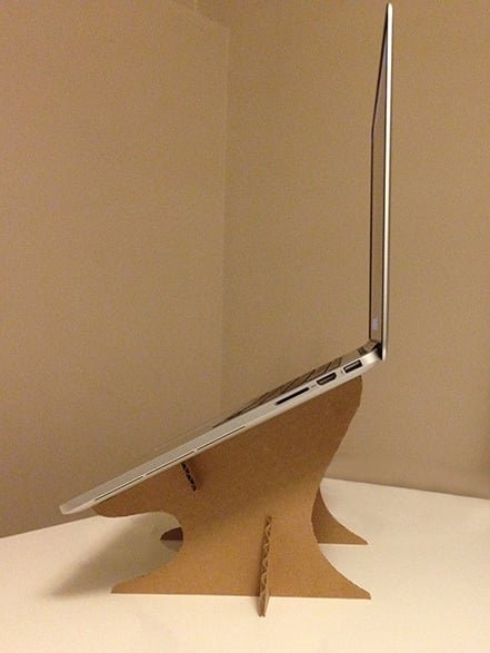 Laser Cut Cardboard Laptop Stand V2 SVG File