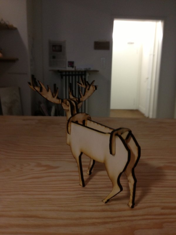 Laser Cut Small Stag DXF File