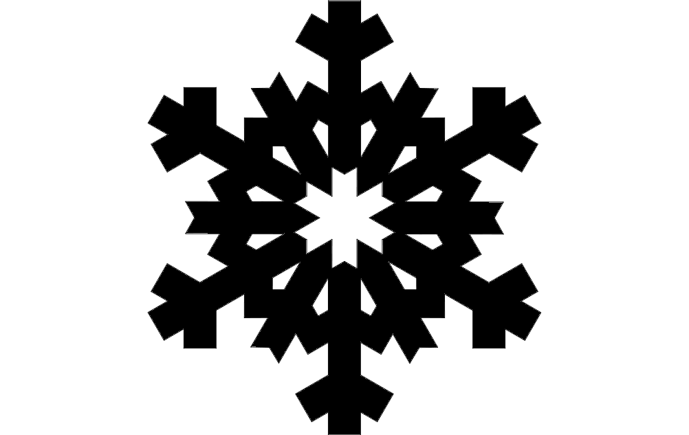 Дизайн снежинки в формате dxf