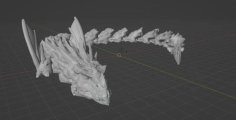 The Black Dragon; Articulated Dragon 3D Printer Model