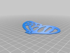 Wing Stencil For Barbie Flying Butterfly 3D Printer Model