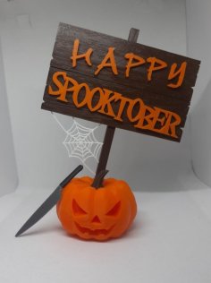 Happy Spooktober Pumpkin 3D Printer Model