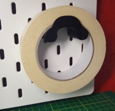 Tape Holder Ikea Skadis Pegboard Wall Mount / Klebebandhalterung Wandbefestigung 3D Printer Model