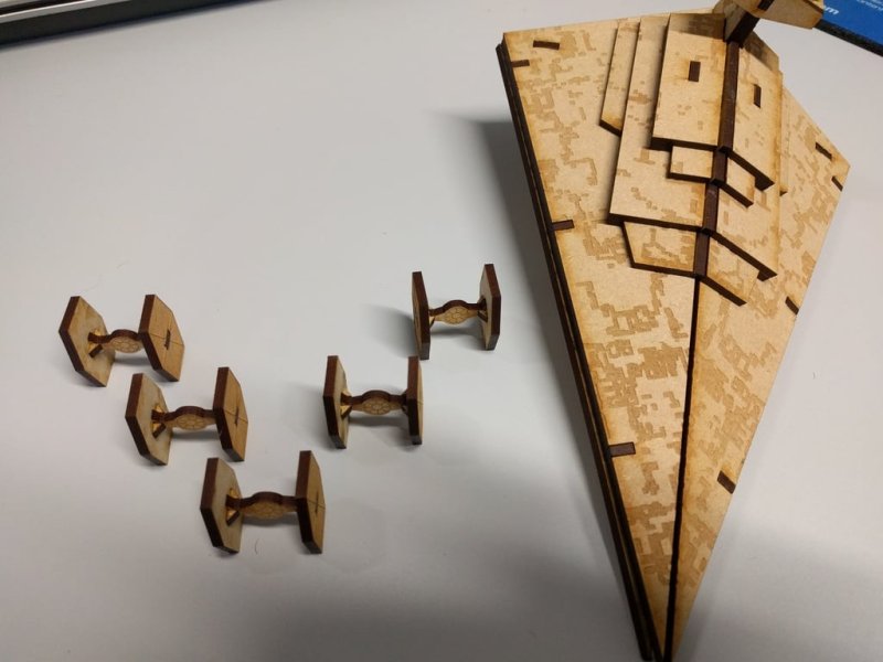 Laser Cut Star Destroyer with Texture