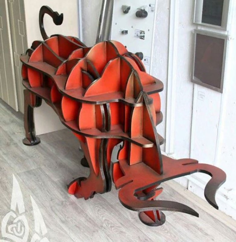 Laser Cut Bull Shaped Shelf