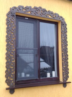 Laser Cut Decorated Ornamental Carved Windows Frame Platband