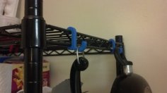 Snap In Wire Shelving Hook. 3D Printer Model