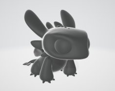 Toothless – Cute Figurine And Keychain 3D Printer Model