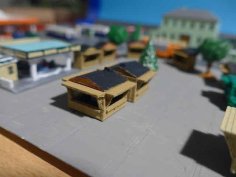 Christmas Market Huts (z-scale) 3D Printer Model