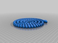 Extra-long Snake With Scales 3D Printer Model