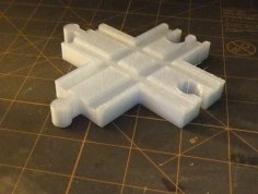 Train Track Cross Joint 3D Printer Model