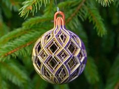 Christmas Ball – Medium Diamond Lattice 3D Printer Model