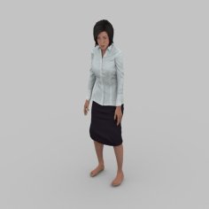 Woman Standing 3D Printer Model