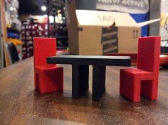 Fairy Sized Chair And Table 3D Printer Model