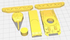 Sherman Tank Breakdown 3D Printer Model