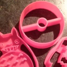 Pokeball Cookie Cutter 3D Printer Model