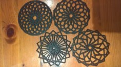 Customisable Spirographic Coasters 3D Printer Model