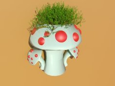 Mushroom PLANTER 3D Printer Model