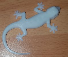 Gecko Fridge Magnet 3D Printer Model