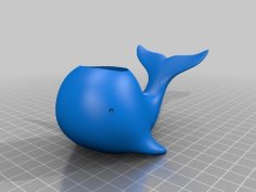 Pinksie The Whale – Holder / Cup / Container 3D Printer Model