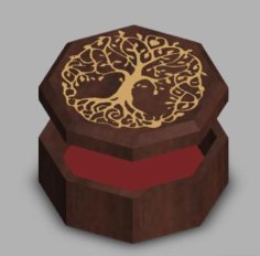 Tree Of Life Jewelry Box, Dice Box, Gift Box. 3D Printer Model