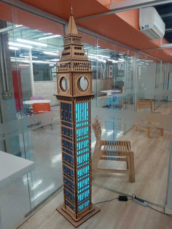 Laser Cut Big Ben 3D 2100mm