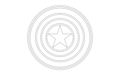 Arquivo dxf do logotipo do capitão