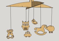 Laser Cut Baby Crib Hanging Toys