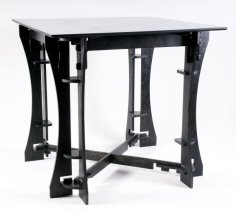 Laser Cut Pub Height Dining Table – 3-axis CNC Router