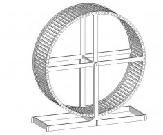 Hamster Wheel Puzzle Vectors dxf File