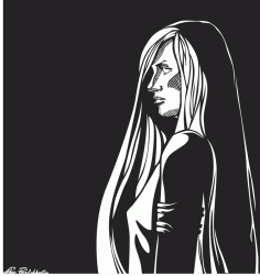 여성 뷰티 스티커 벽화