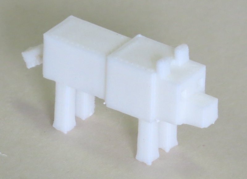 Minecraft Wolf 3D Printer Model Download Free STL File - 3axis.co
