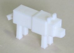 Minecraft Wolf 3D Printer Model