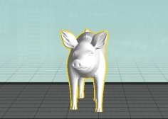 Realistic Pig 3D Printer Model