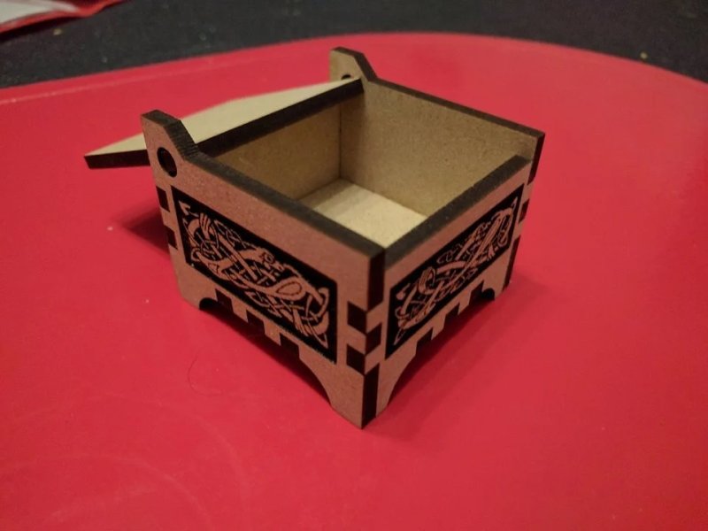 Laser Cut Wooden Blank Ring Box DXF File