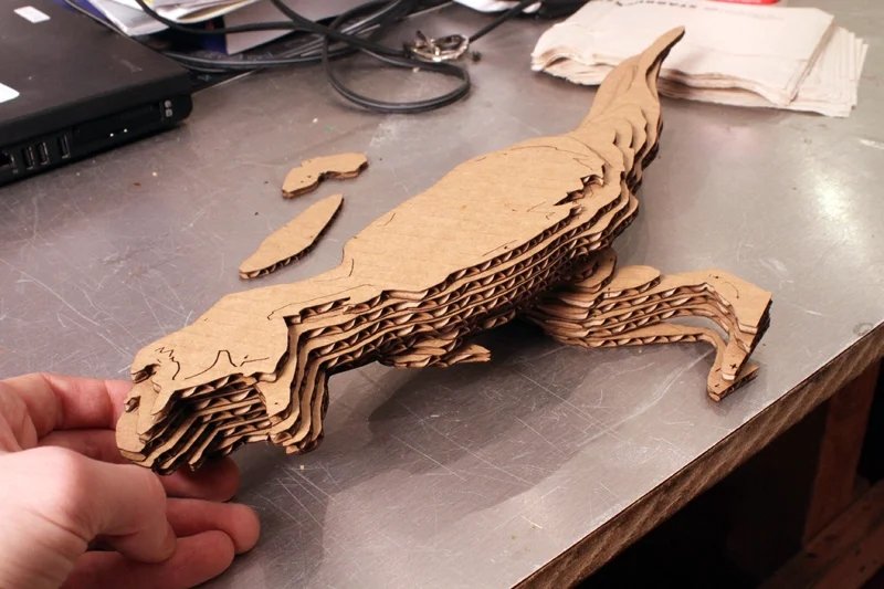 Laser Cut Cardboard T-Rex DXF File