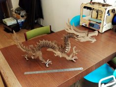 Laser Cut Cardboard Dragon DXF File