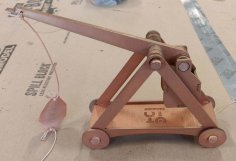 Laser Cut Trebuchet With Dowels SVG File